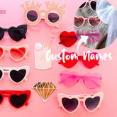 Groovy Hen Party Heart Shaped Sunglasses for Hen Do Bachelorette Night, Bridesmaid Proposal Gift,  Bridesmaids Gifts, Party Souvenirs